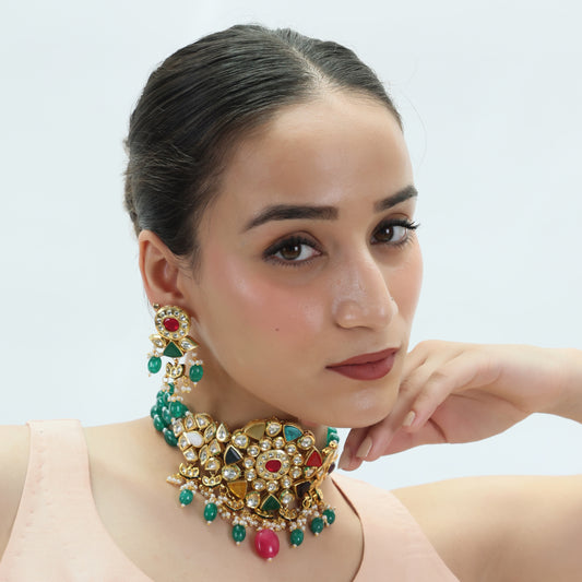 Meherbaan Polki Choker Set