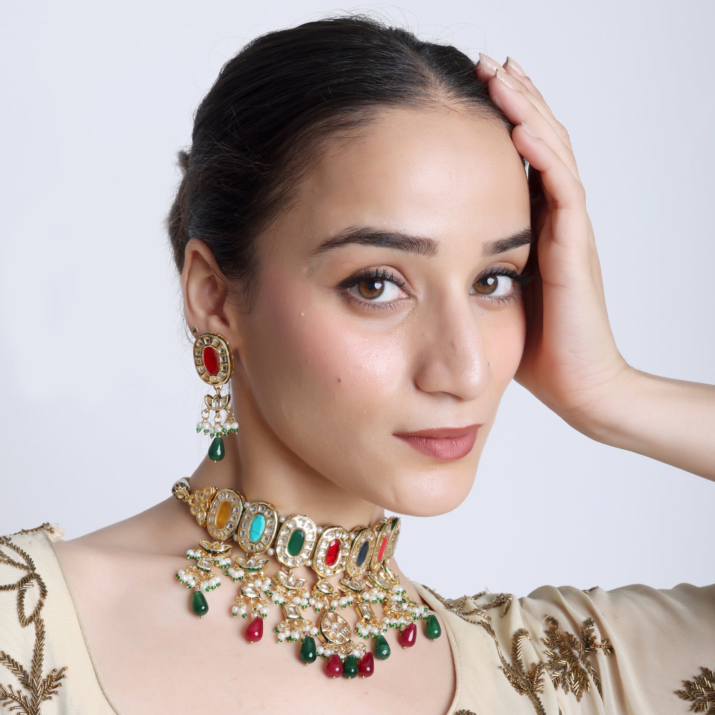 Rangrez Polki Choker Set