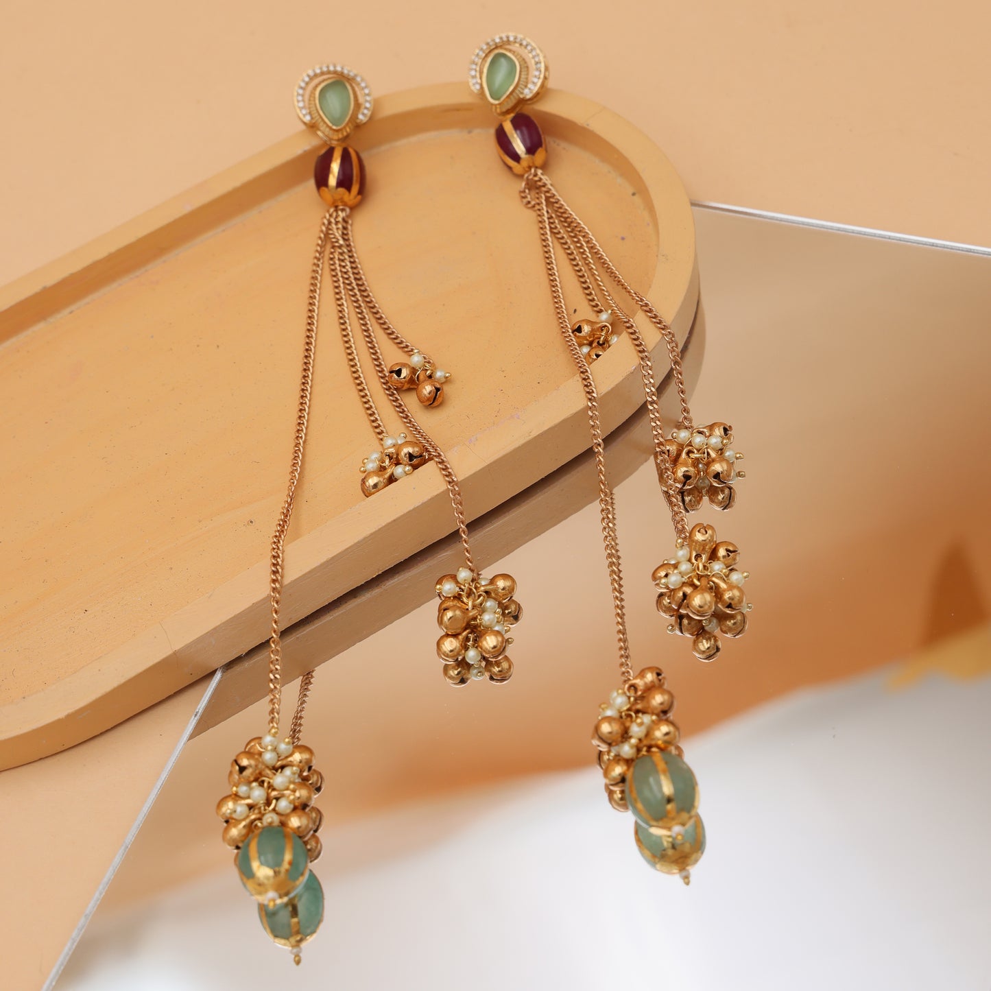 Aurelle Cascade Long Earrings