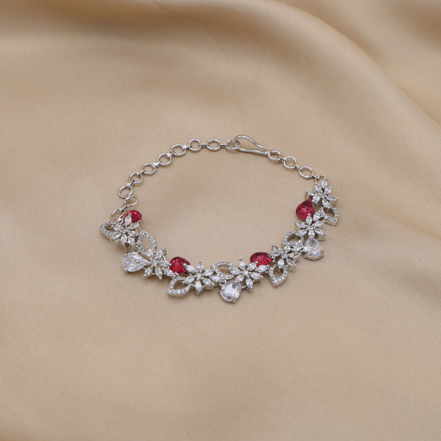 Roselle Bloom American Diamond Bracelet