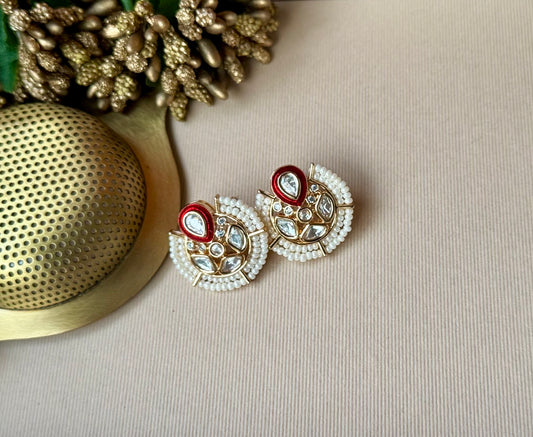 Zaria Pearl Polki Earrings