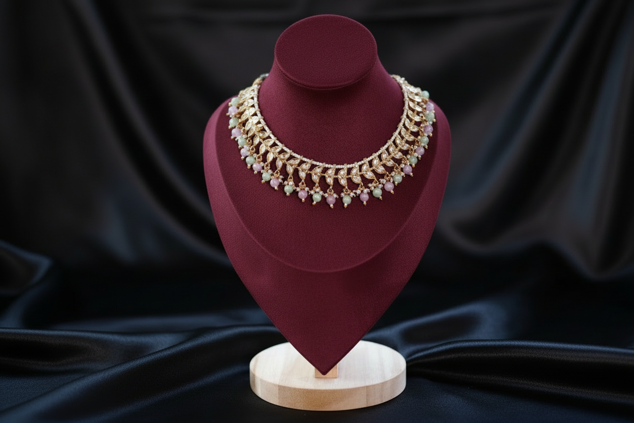 Pink Mint Gulbahar Grace Jewellery Set