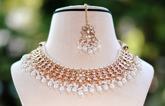 White Sitara Pearl Jewellery Set