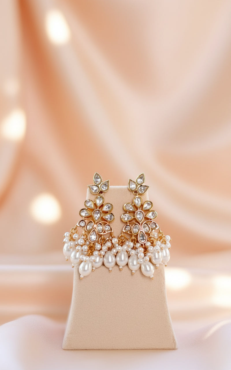 White Sitara Pearl Jewellery Set