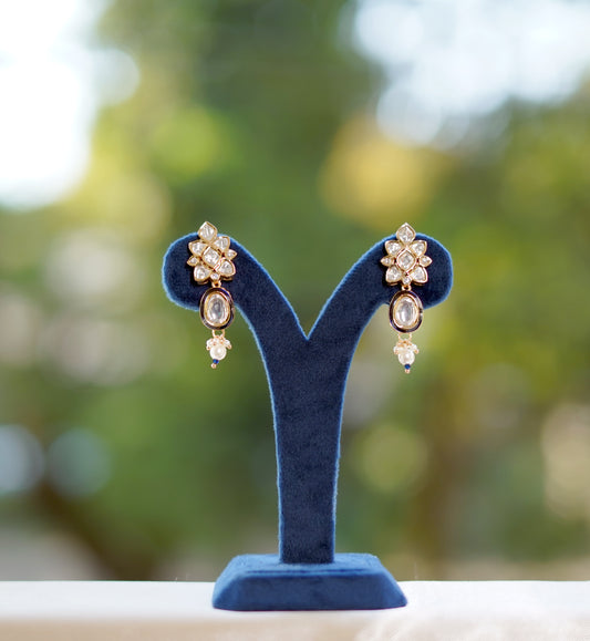 Rose Golden Nazakat Kundan Jewellery Set