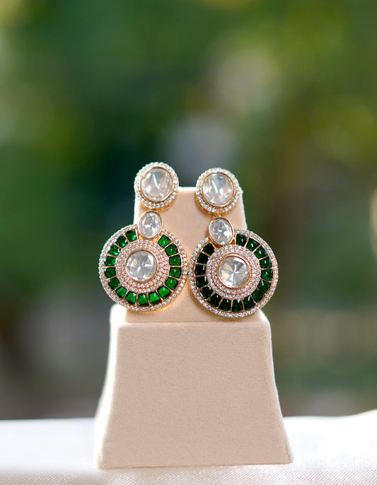 Green Zohra Kundan Necklace Set