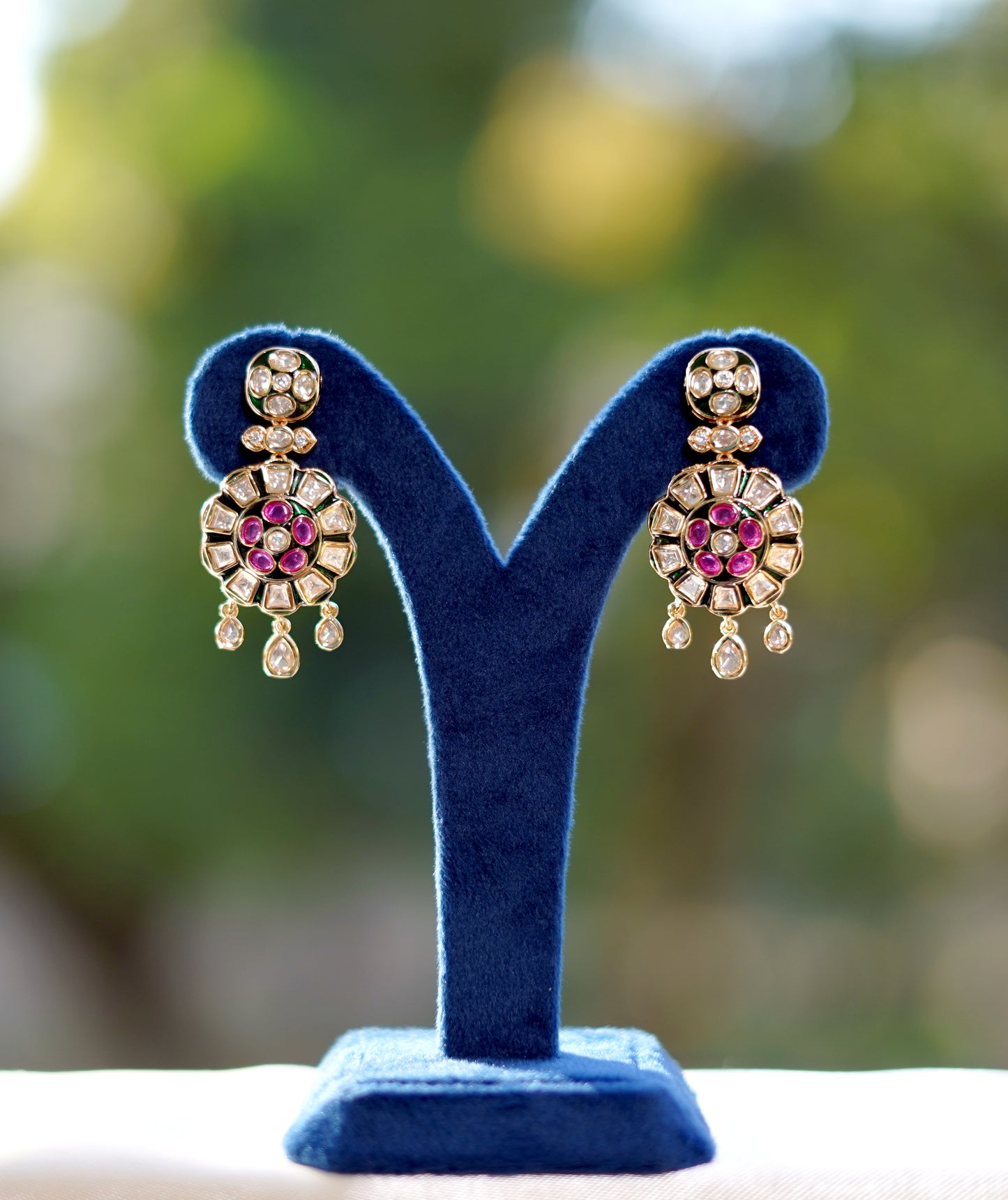 Gold Kamalika Charm Kundan Jewellery Set