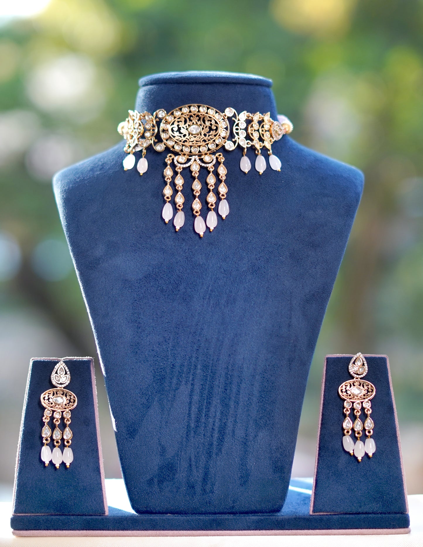 Pink Gulabi Adaa Kundan Choker Set