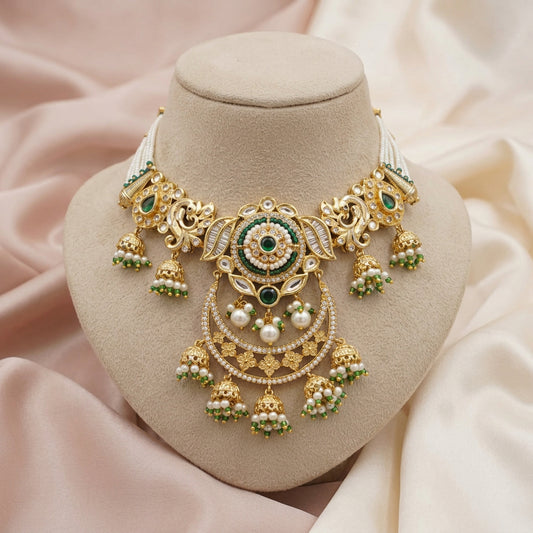 Gold and Emerald Glint Jewellery Set