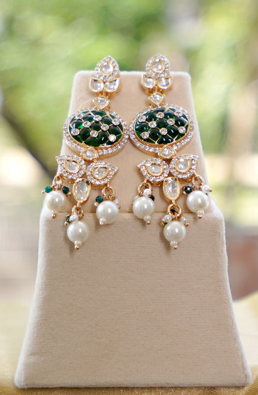 Ravya Emerald Drop Jewellery Set
