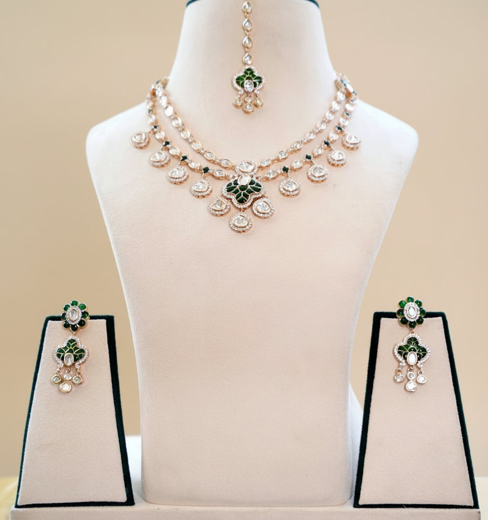 Emerald Zehra Crystal Jewellery Set