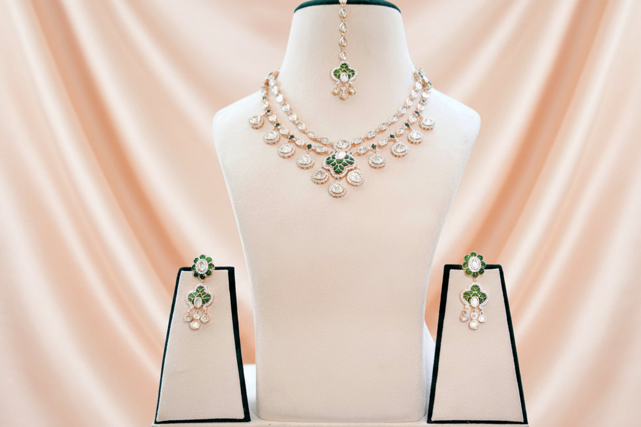 Emerald Zehra Crystal Jewellery Set