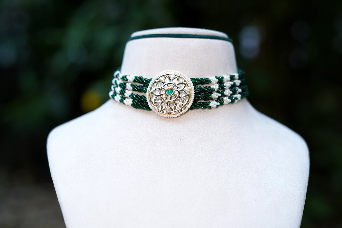 Emerald Choker Jewellery Set