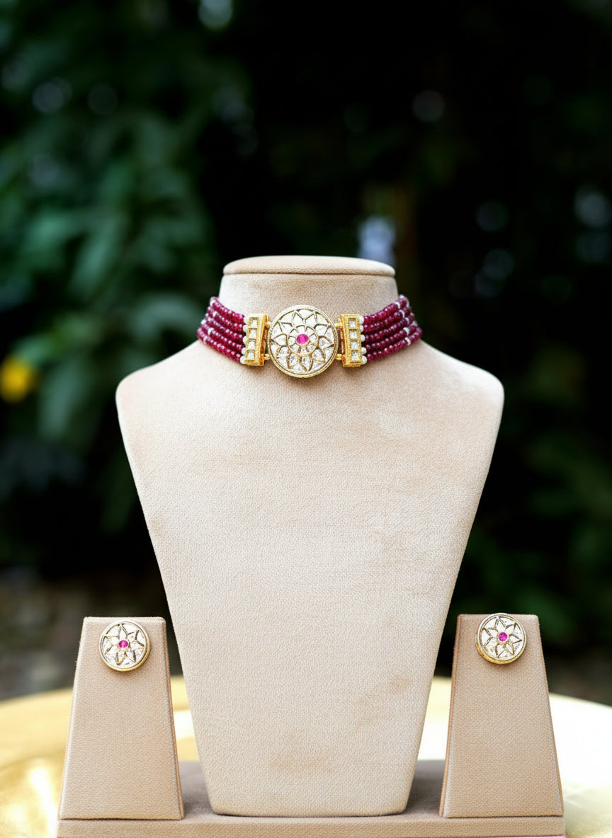 Ruby Zehra Choker Jewellery Set
