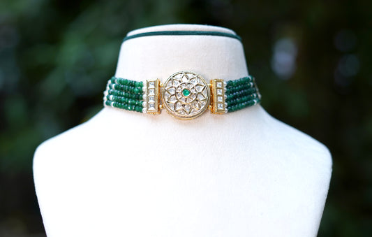 Emerald Zehra Choker Jewellery Set