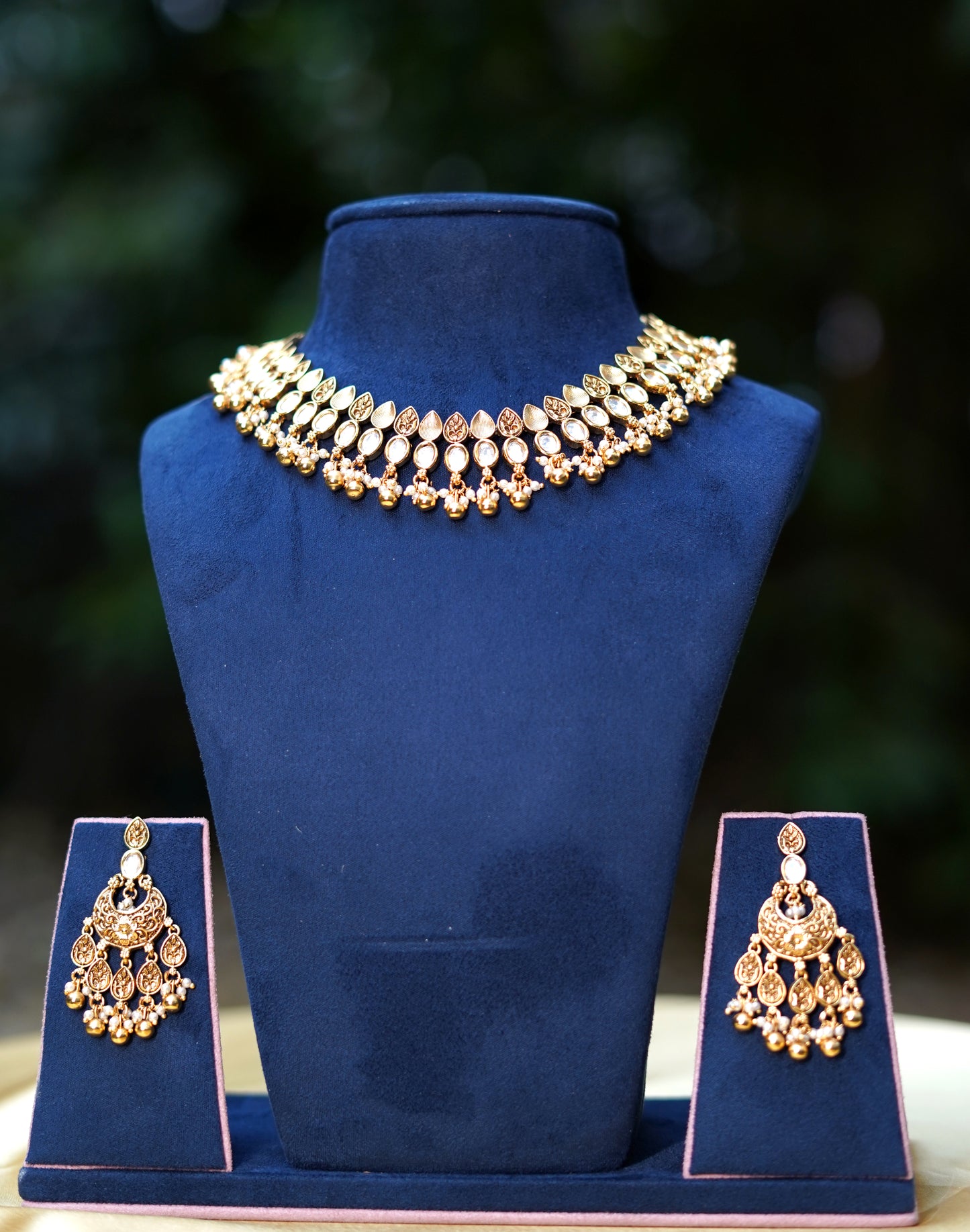 Golden Tarash Jewellery Set
