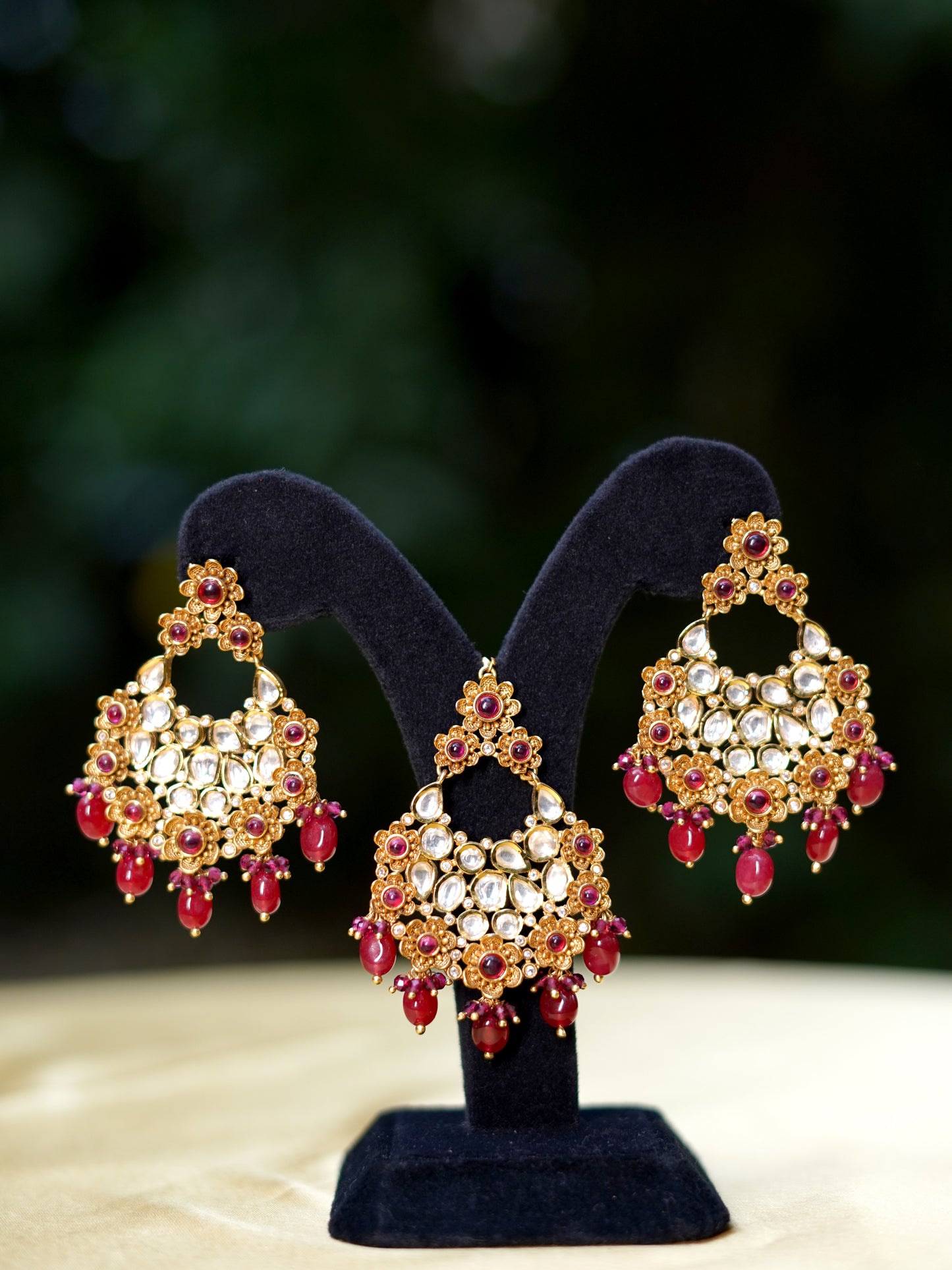 Ruby Red Ruhani Rubra Choker Jewellery Set
