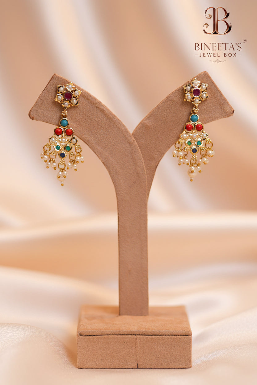 Nayra Navratan Necklace Set