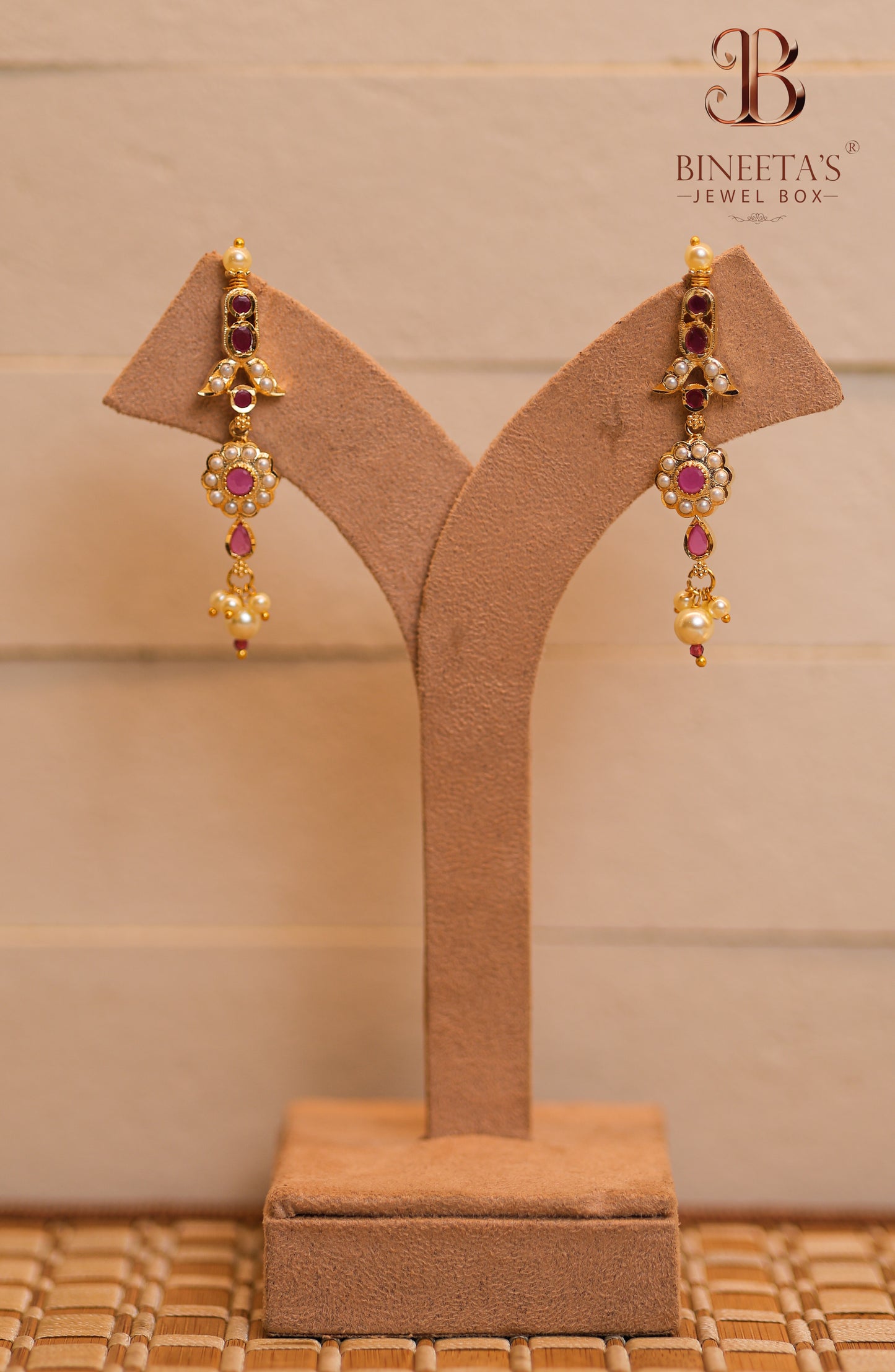 Rajviva Ruby Pearl Set