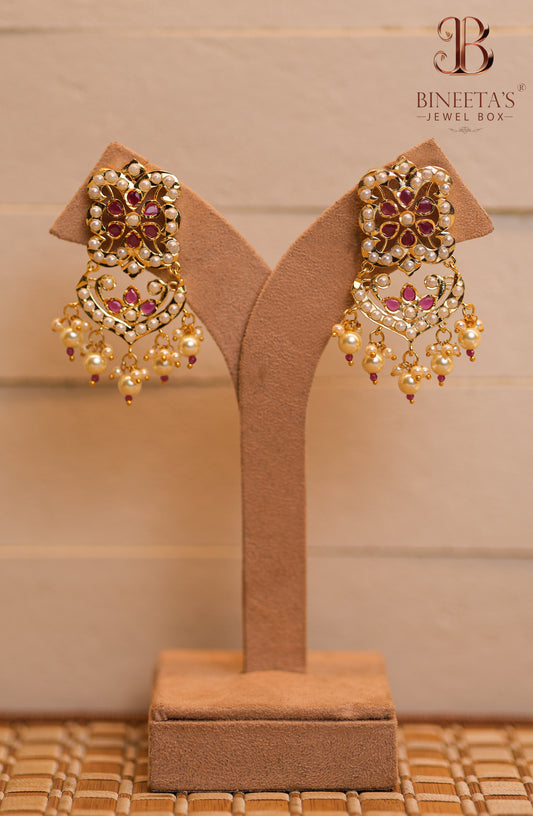 Ruby Pearl Choker Jewellery Set