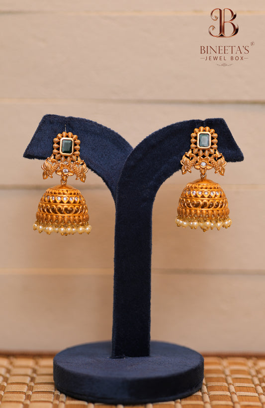Emerald Heritage Jhumkas