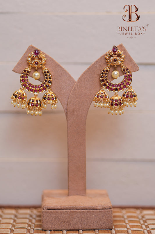 Raga Ruby Jhumkas