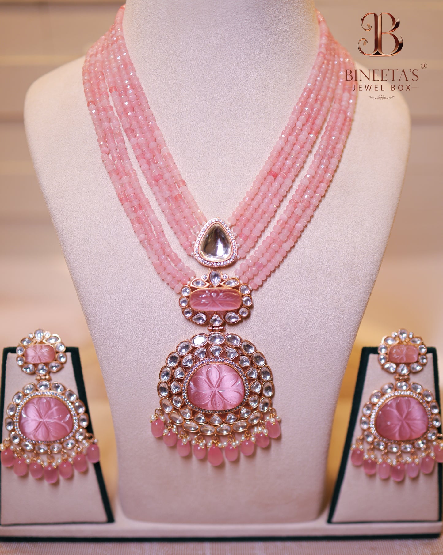 Rose Aria Long Pendant Set