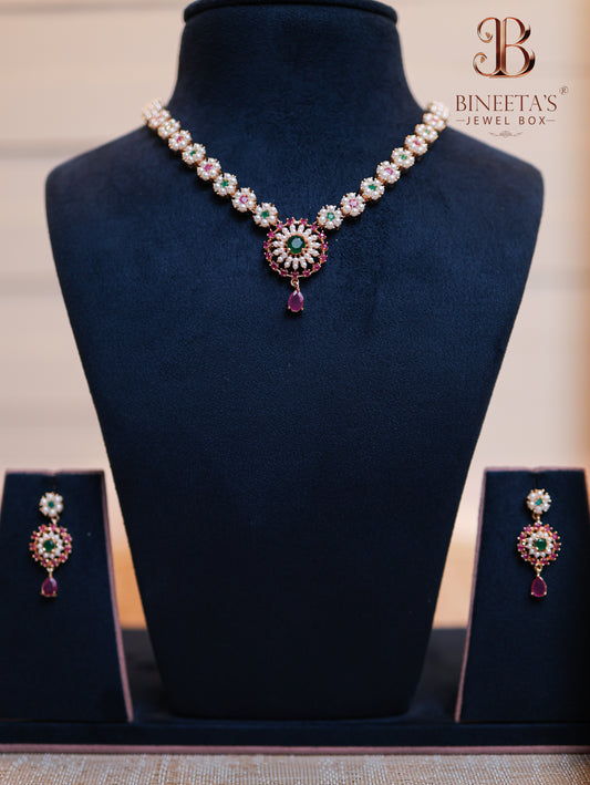 Ruby Radiance Necklace Set