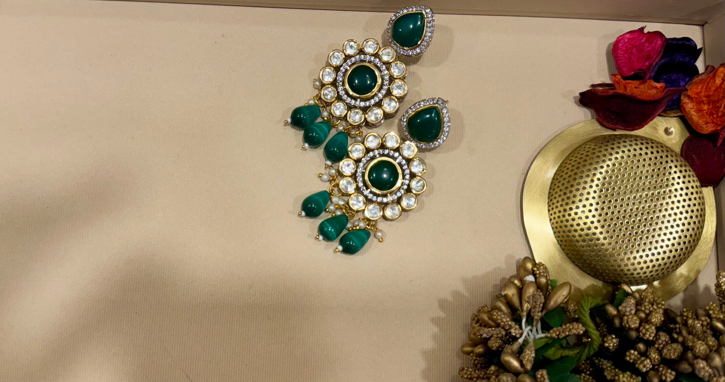 Emerald Zehra Green Choker Set