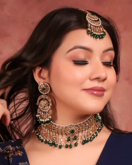 Aarzu Emerald Jewellery Set