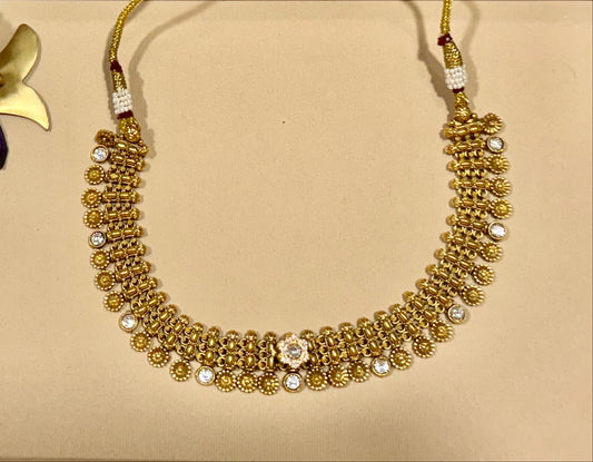 Golden Rivya Rose Jewellery Set