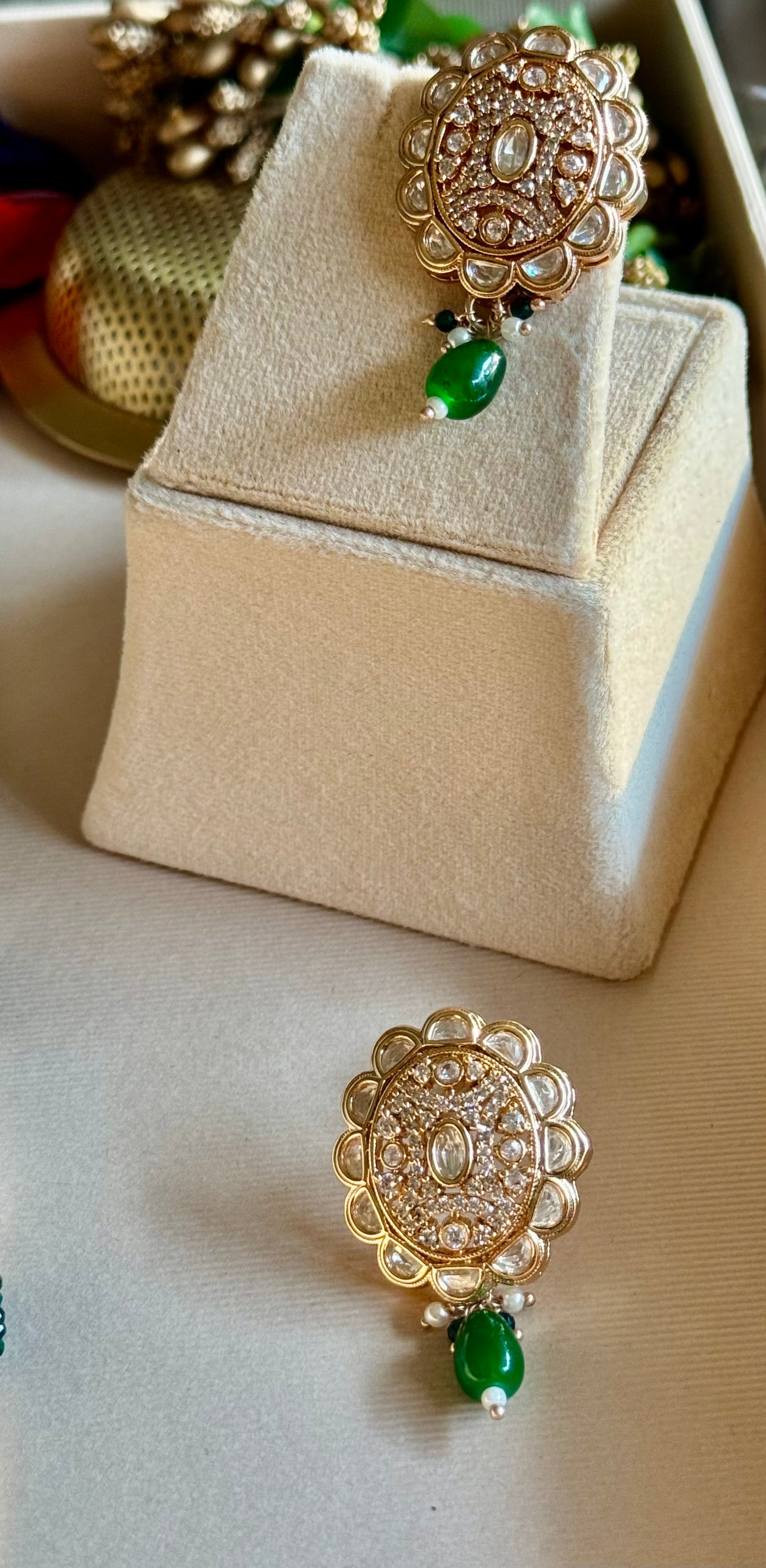 Emerald Aarunya Layered Kundan Jewellery Set