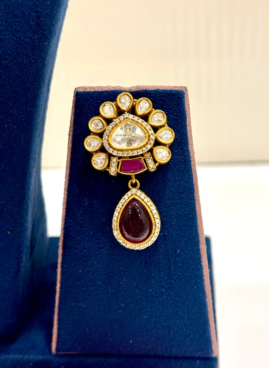 Garnet Red Noorika Pearl Jewellery Set