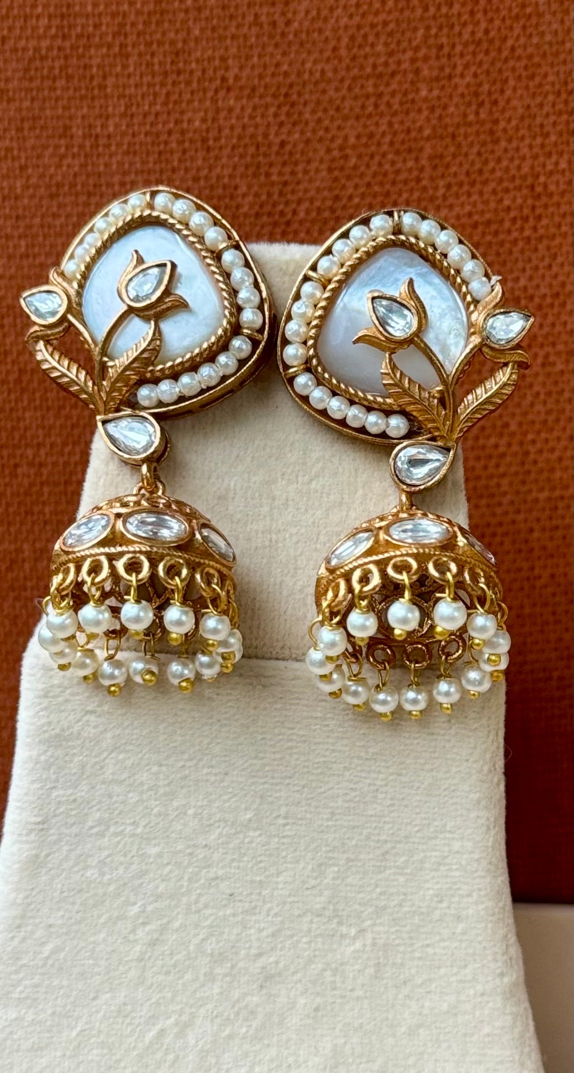 Aabha Mother of Pearl Jhumkas