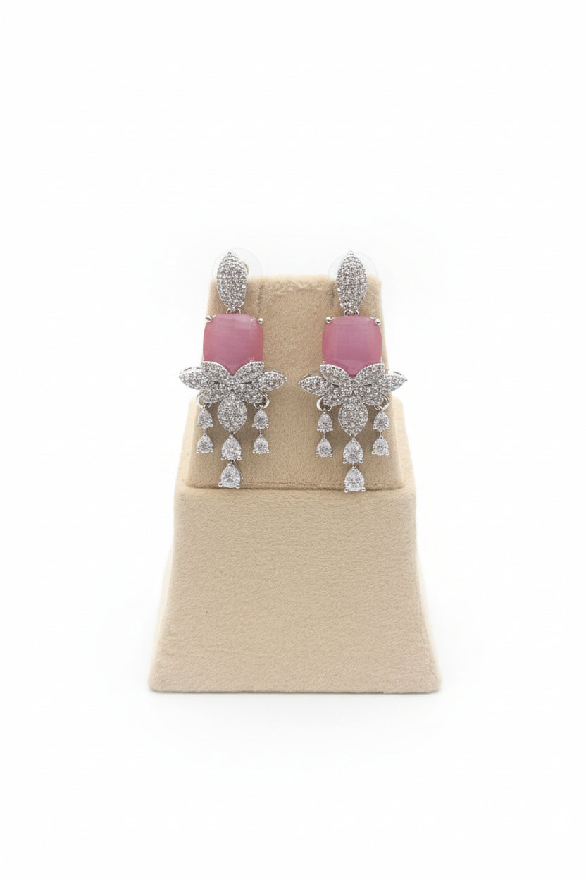 Roselle Blush American Diamond Earrings