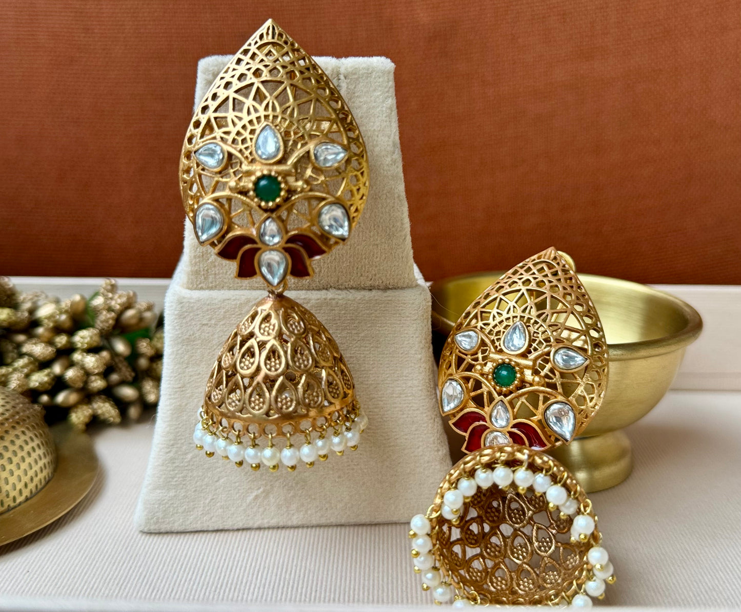 Meher Kundan Jhumkas
