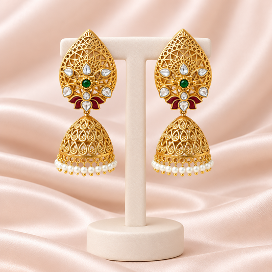 Meher Kundan Jhumkas