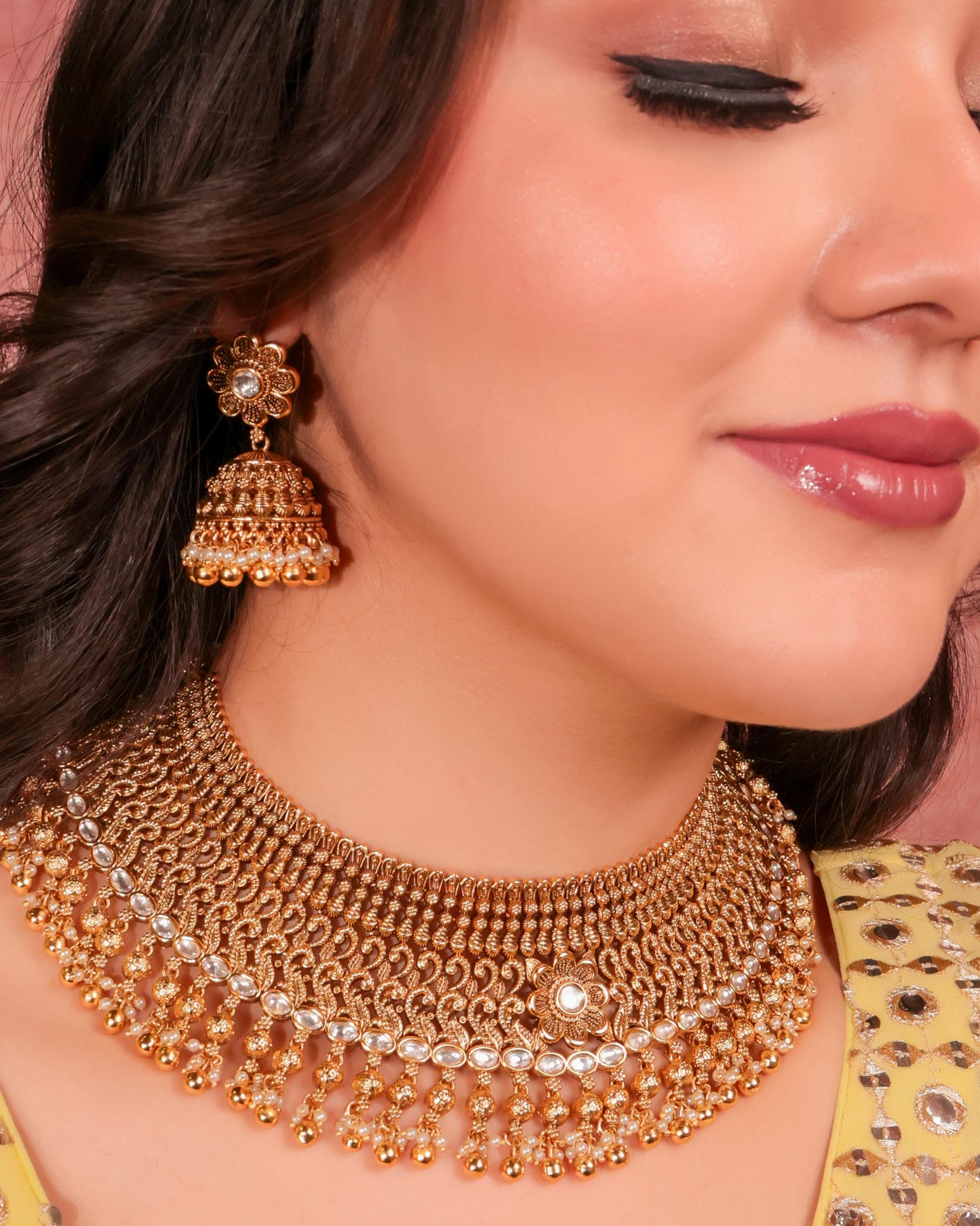 Golden Gharana Jewellery Set