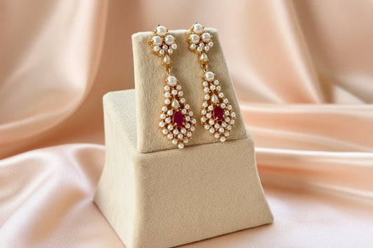 Aashni Ruby Pearl Jewellery Set