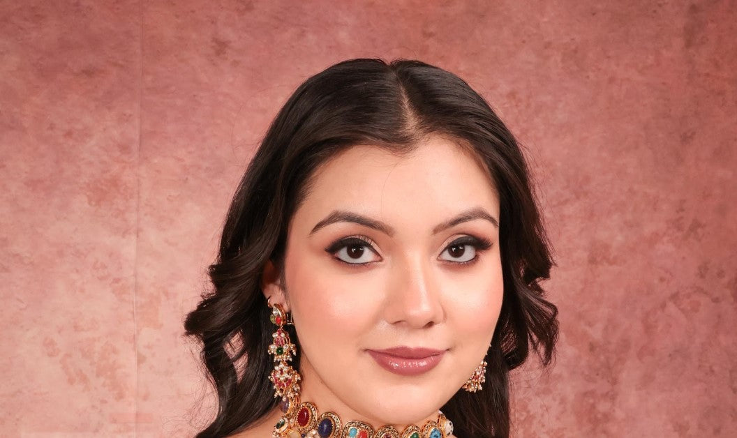 Navratan Royale Choker Jewellery Set