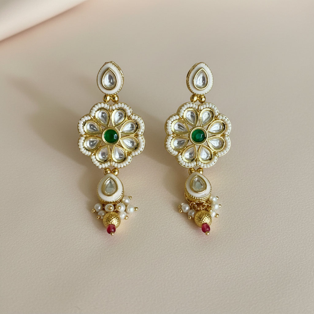 Ziva Floral Kundan Jewellery Set