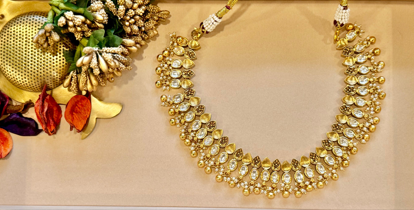 Golden Tarash Jewellery Set