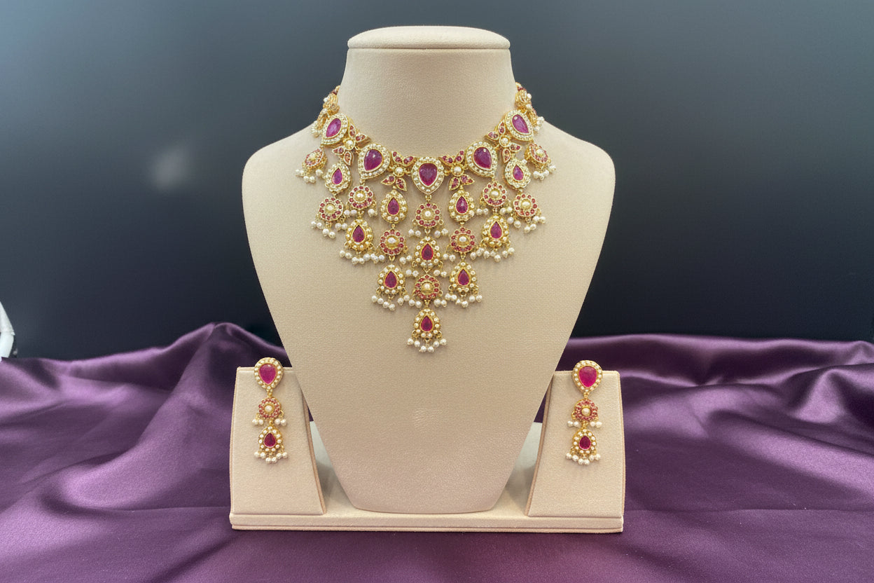 Ruby Mehvah Jadau Jewellery Set