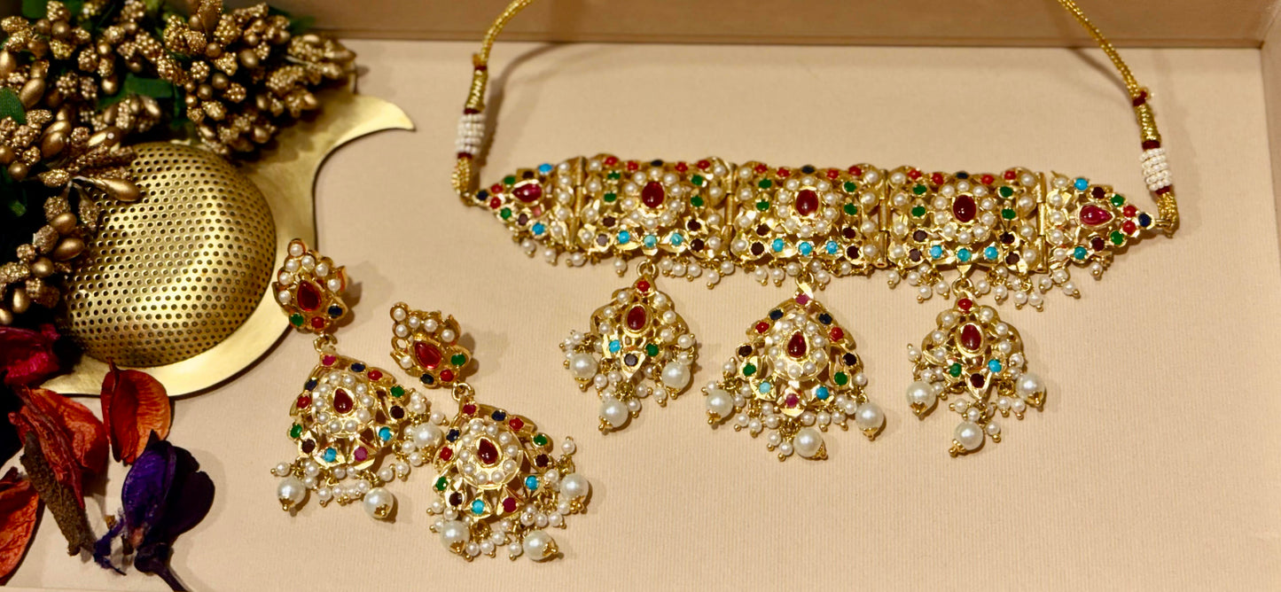 Navratan Devika Royale Jewellery Set