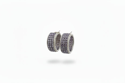 Lavelle Amethyst American Diamond Hoops