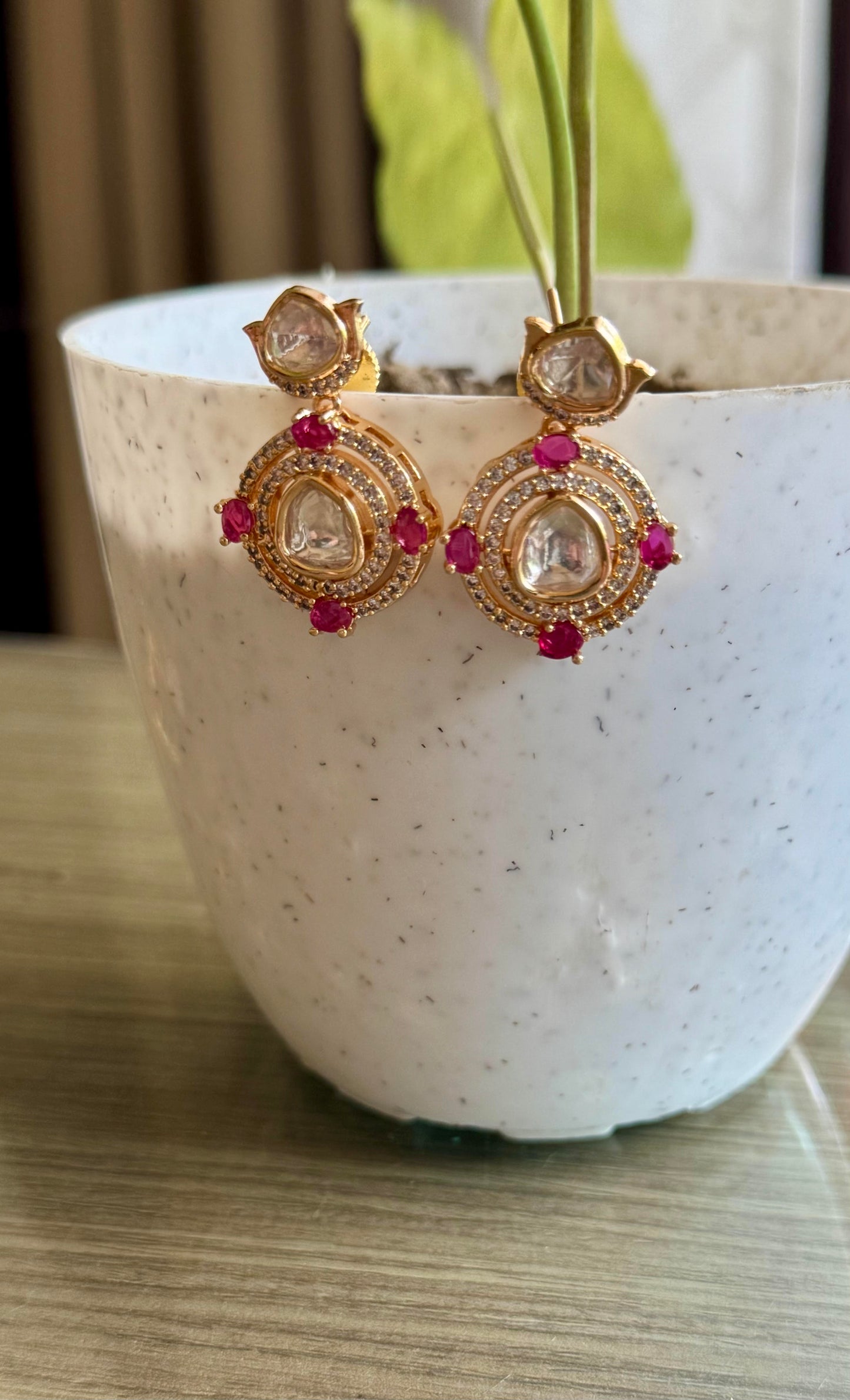 Rani Gulnar Glow Kundan Necklace Set
