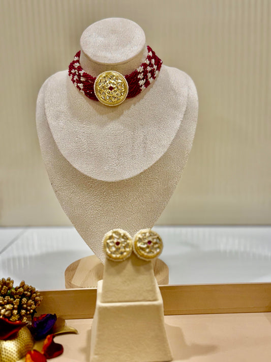 Ruby Choker Jewellery Set
