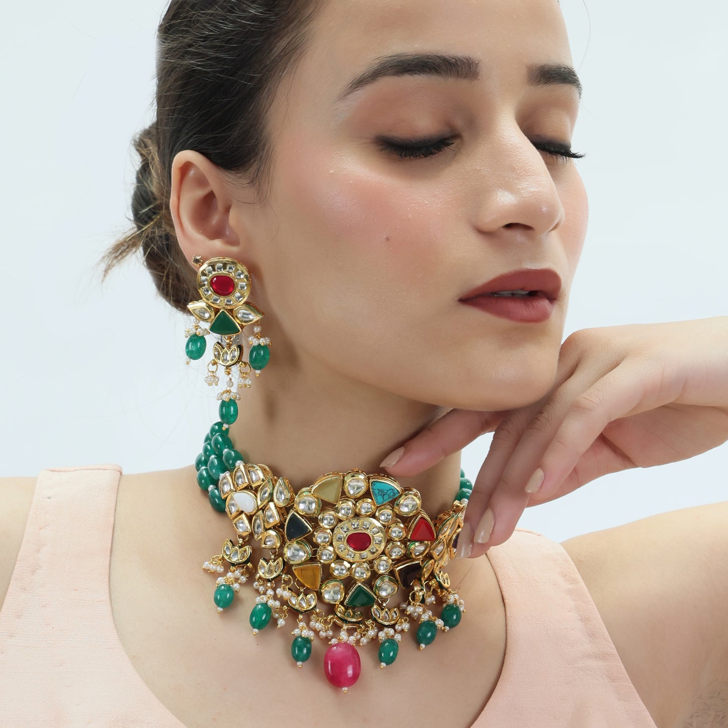 Meherbaan Polki Choker Set
