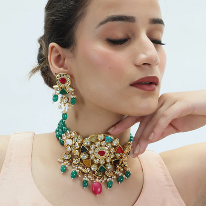 Meherbaan Polki Choker Set