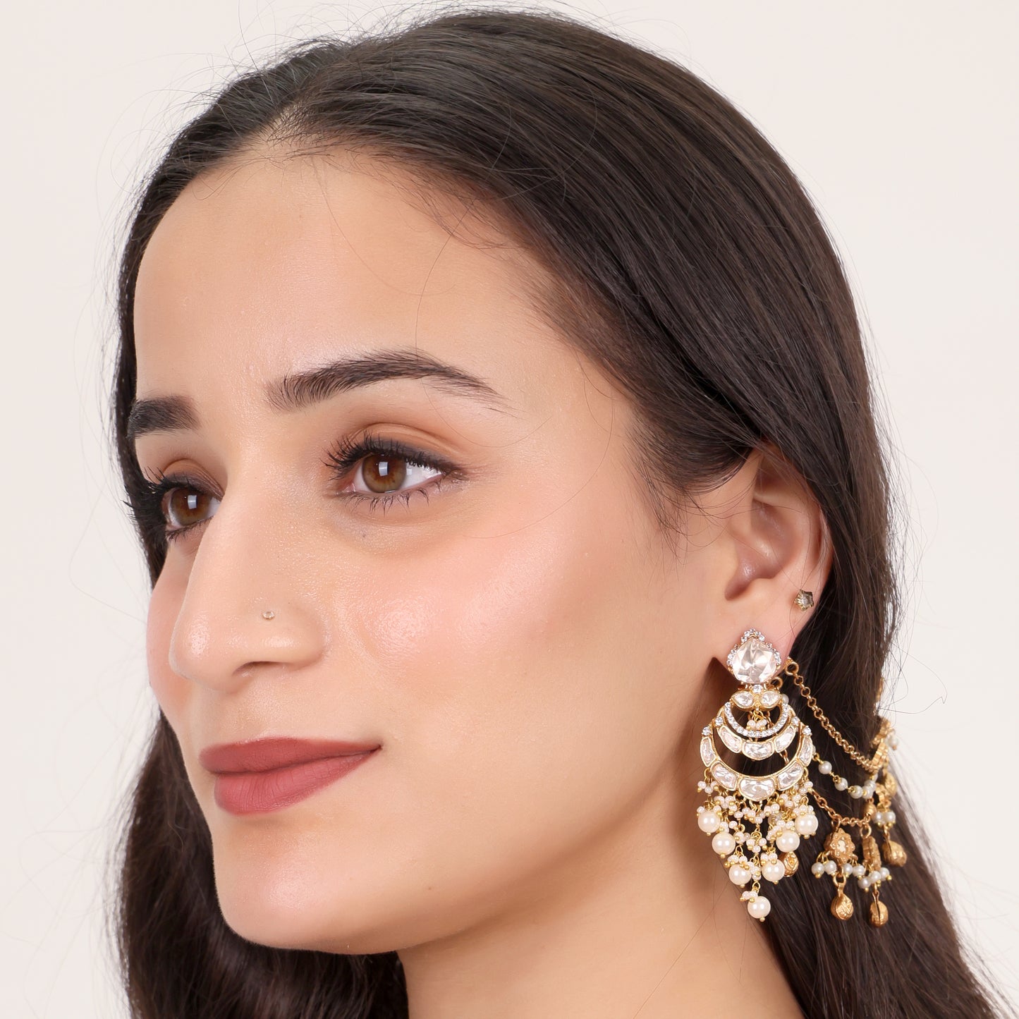 Elara Pearl Chand Earrings